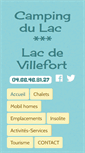 Mobile Screenshot of camping-lac-cevennes.com
