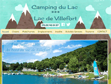 Tablet Screenshot of camping-lac-cevennes.com